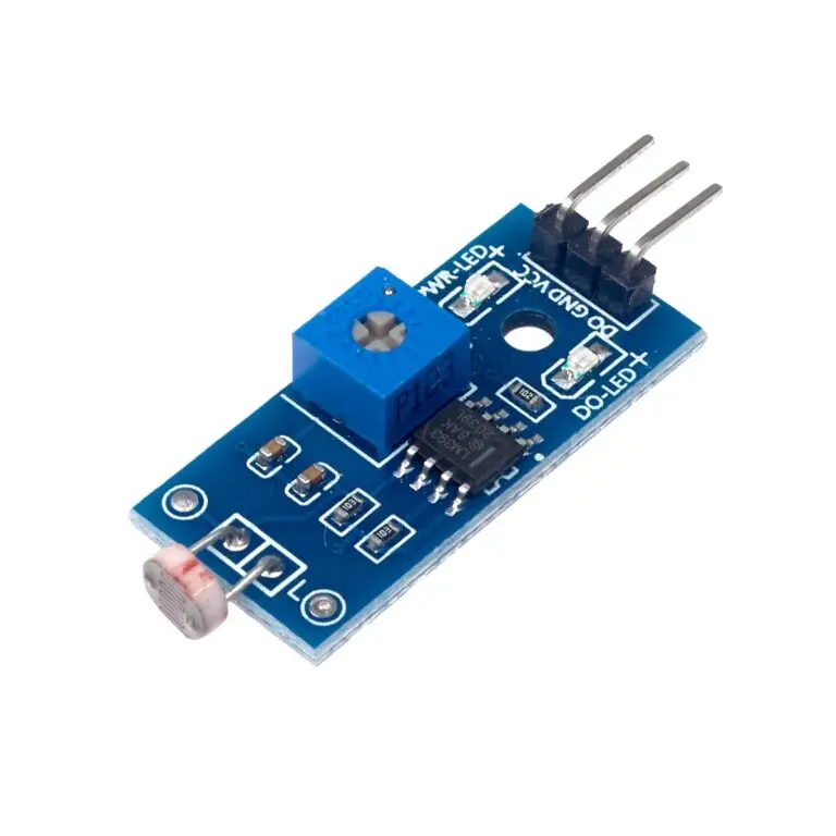 Mide la intensidad de luz con este sencillo módulo LDR, incluye opamp en modo comparador. Solo Salida digital.