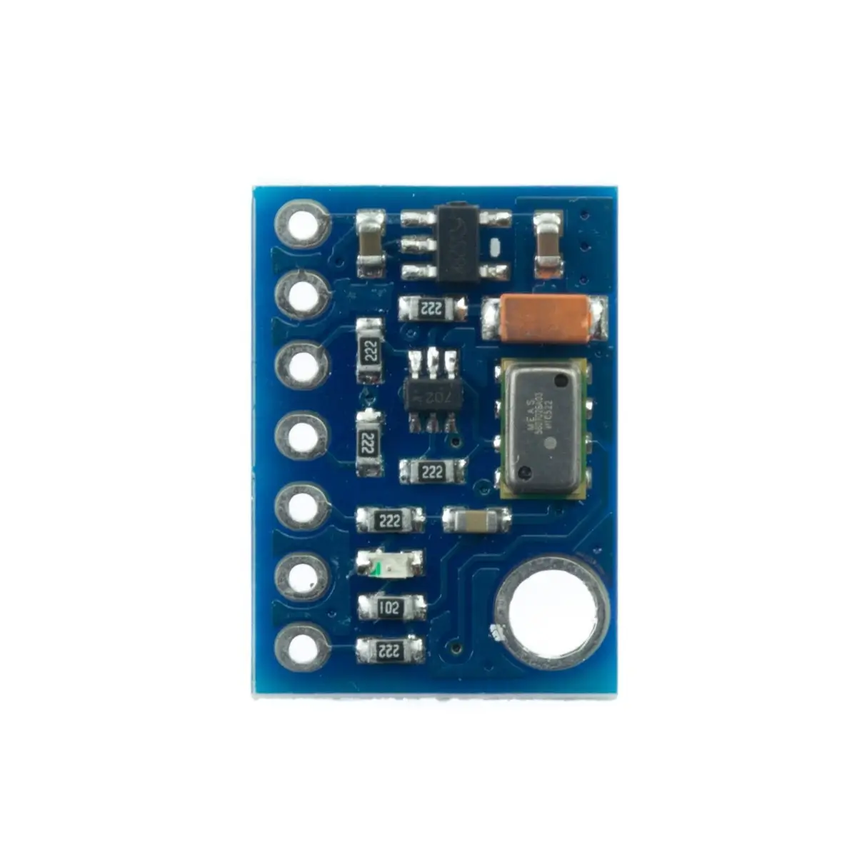 El sensor de presión barométrica MS5611 es una solución avanzada diseñada para ofrecer alta precisión y bajo consumo de energía. Este sensor es ideal para medir altitud y se utiliza frecuentemente en sistemas de autopiloto para drones (UAVs).